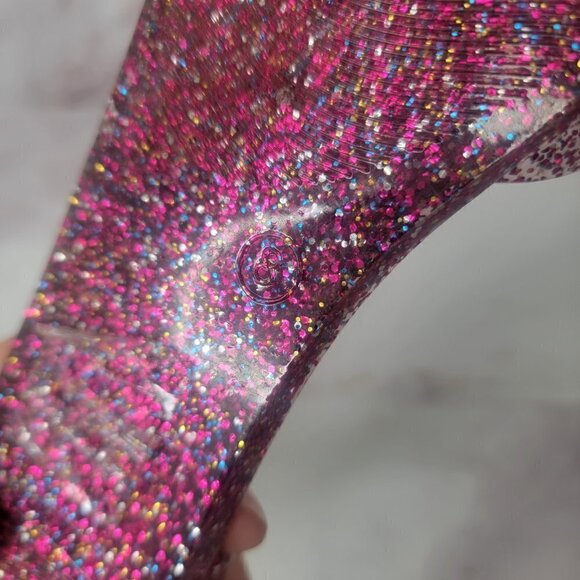 JEFFREY CAMPBELL GLITTER SPARKLE PINK JELLY FLATS HAVANA US LADIES SZ 8 SLIP ON main image 15